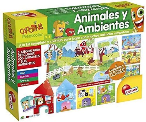 Juego educativo animales y ambientes