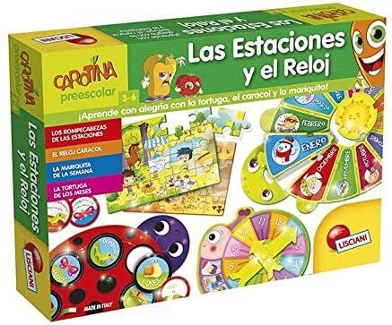 Juguete educativo las estaciones y el reloj