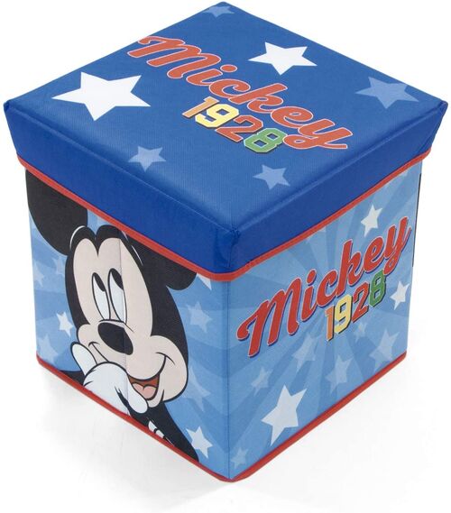 Taburete contenedor de Mickey Mouse 30x30x30 cm