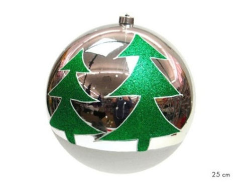 Bola Árbol de Navidad 25 cm Plata