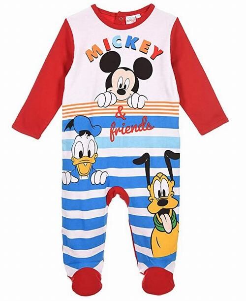 Pijama interlock de Mickey Mouse Disney ROJO 6 Meses