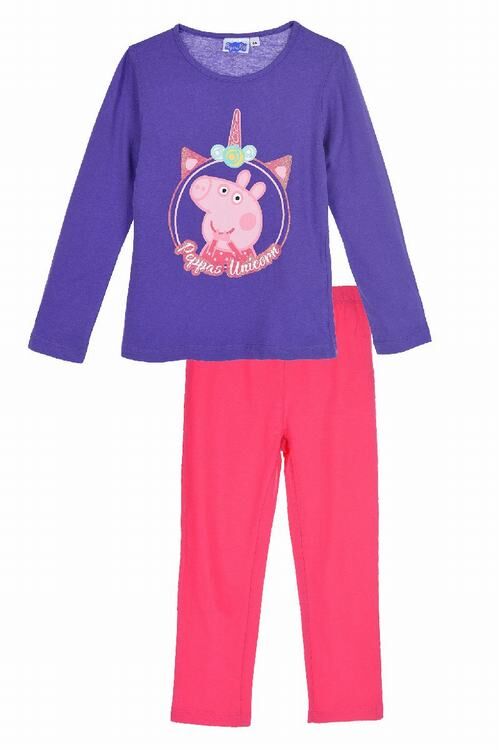 Pijama largo morado de Peppa Pig