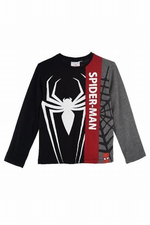 Camiseta manga larga negra Spiderman