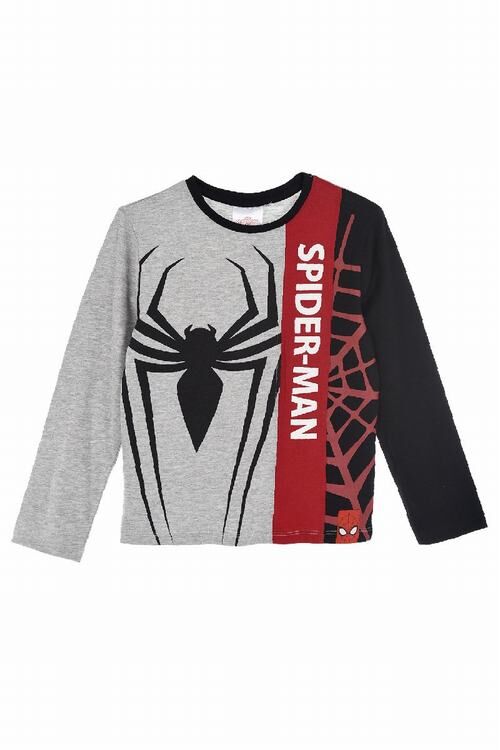 Camiseta manga larga gris Spiderman