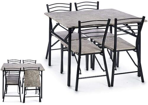 Set mesa y sillas plegables negro 70 X 74 X 110 cm