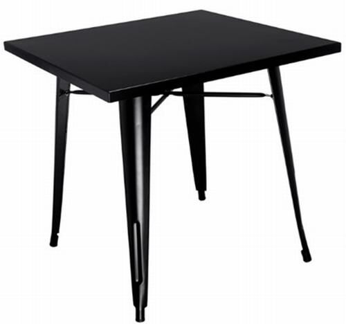 Mesa comedor negra de metal "Elegance" 76 x 80 x 80 cm