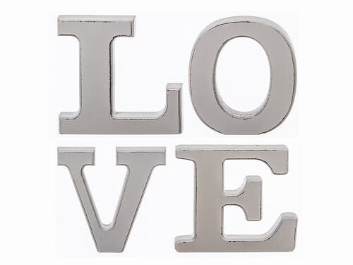 Letras de madera blanca "Love"