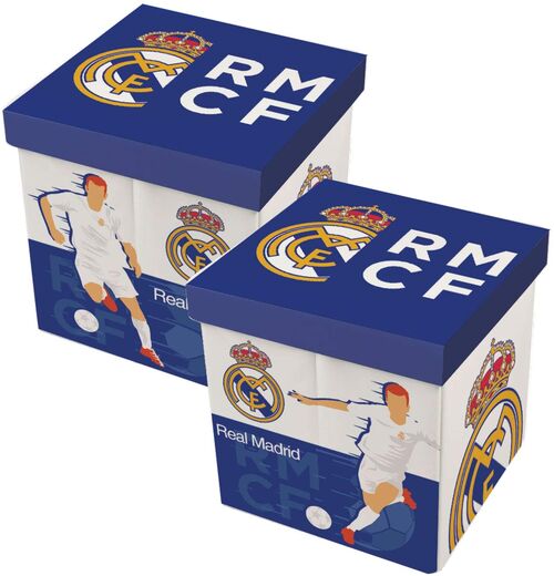 Taburete contenedor Real Madrid C.F.  30 x 30 x 30 cm