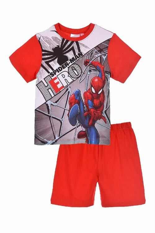 Pijama de verano rojo Spiderman Marvel