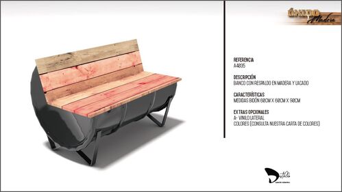 Bidón de Metal mesa alta Barril Industrial personalizable 110 x 60 cm