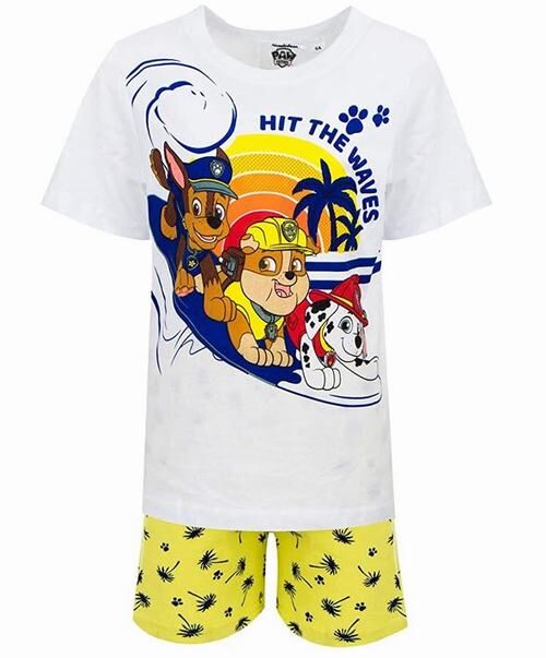 Pijama de verano blanco La Patrulla Canina Paw Patrol