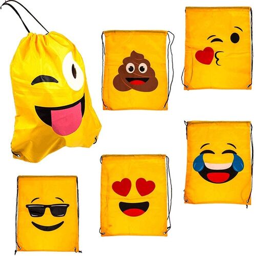 Bolsa con cuerdas Emoticonos 42 x 34 cm