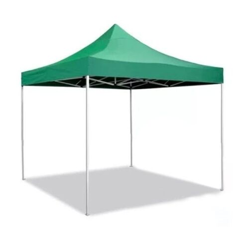 Carpa plegable 3x3 m hierro techo verde diámetro patas 3 x 3 cm