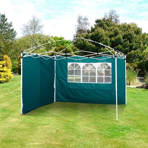 Set 2 paredes laterales carpa 3x3 con ventana verde oscuro 300 x 200 cm