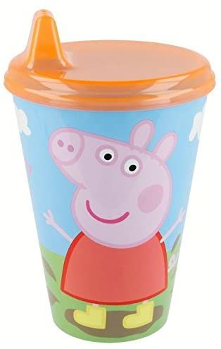 Vaso tapa Peppa Pig 430 ml NARANJA