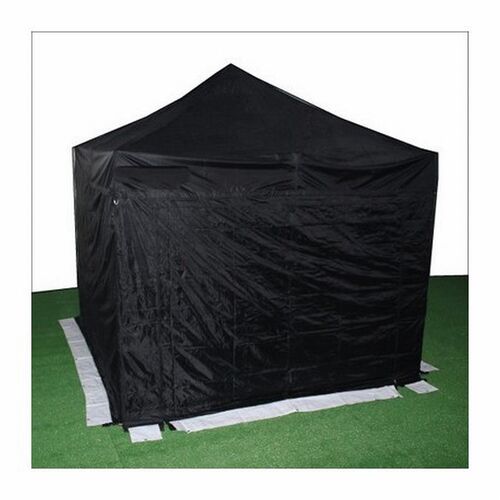 Carpa 3 x 3 plegable con paredes sin puerta negra