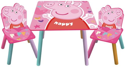 Set mesa y 2 sillas Peppa Pig