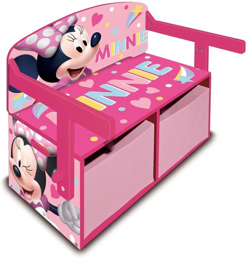 Banco juguetero-escritorio madera Minnie Mouse Disney