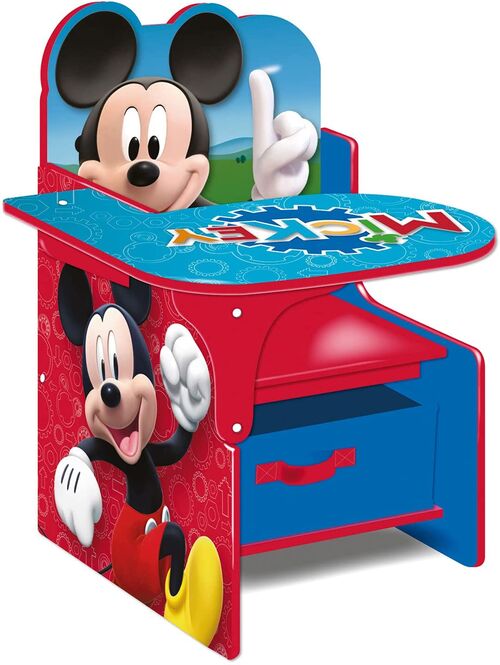 Silla pupitre con contenedor Mickey Mouse 52x60x50cm