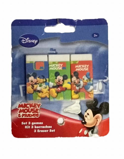 Set 3 gomas Mickey Mouse Disney