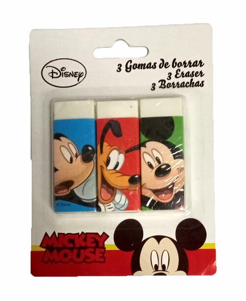 Set 3 gomas grandes Mickey Mouse Disney