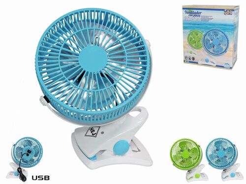 Ventilador mini Usb pinza 17 x 25 x 11 cm