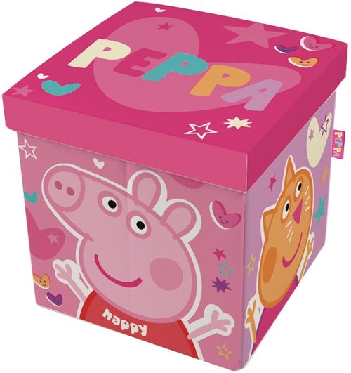 Taburete contenedor de Peppa Pig 30x30x30cm