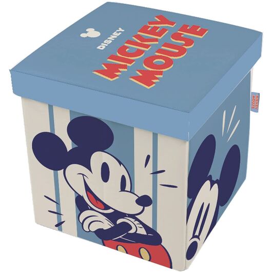 Taburete contenedor de Mickey Mouse Stripes 30 x 30 x 30 cm