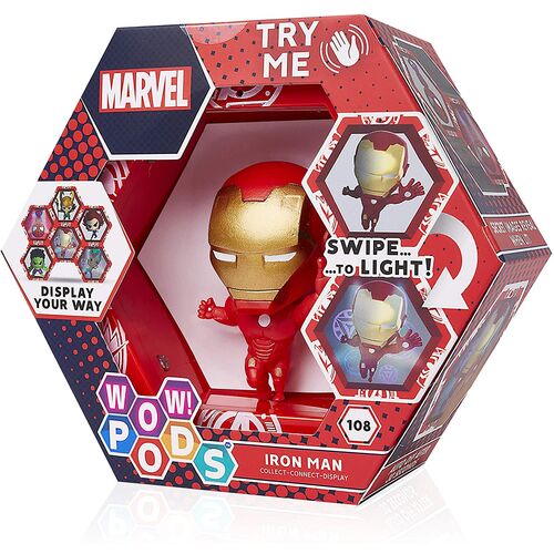 Figura con luz led IronMan Marvel Wow Pods