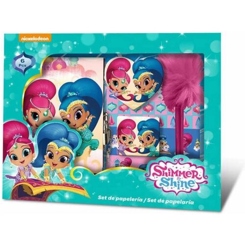 Set 7 piezas papelería de Shimmer and Shine