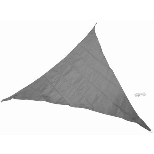 Parasol triangular poliester gris 4.9 metros