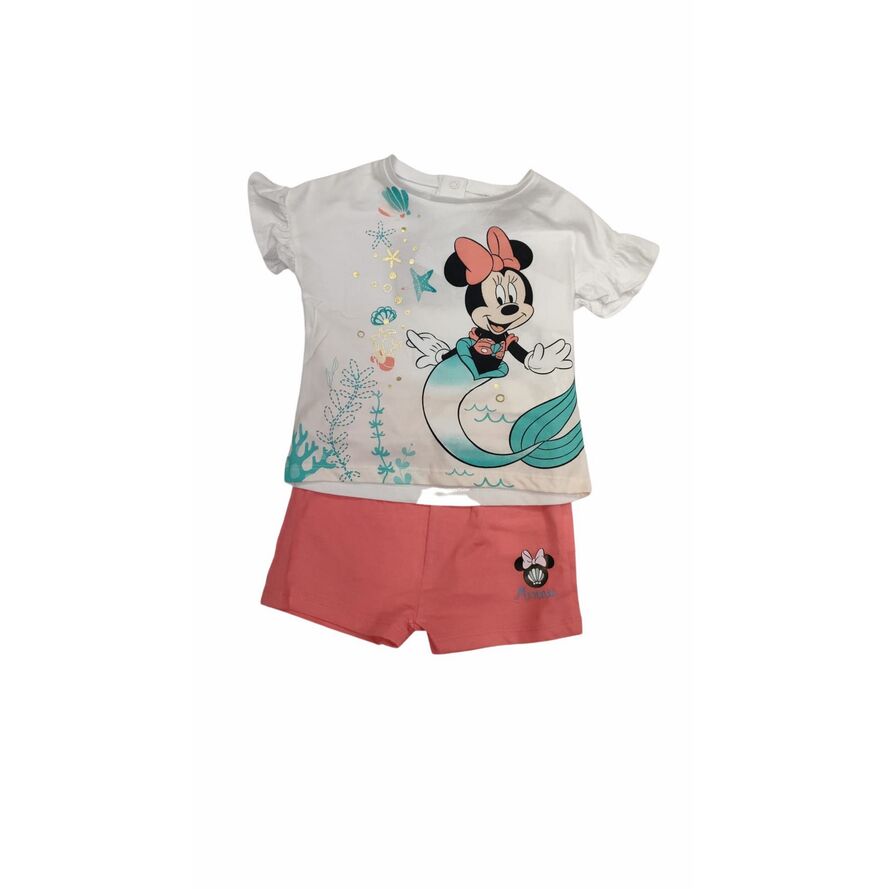 Conjunto verano rosa claro Minnie Mouse Disney 12 Meses