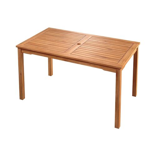 Mesa jardín madera acacia maciza 140 x 80 cm