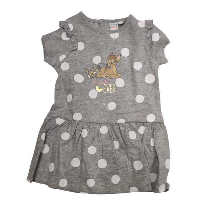 Vestido bebé gris Bambi Disney 6 Meses