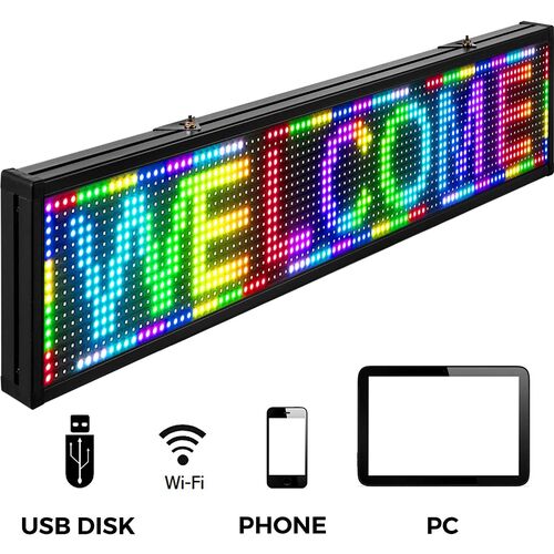 Cartel Rótulo LED Electrónico 100 x 20 x 5,5 cm