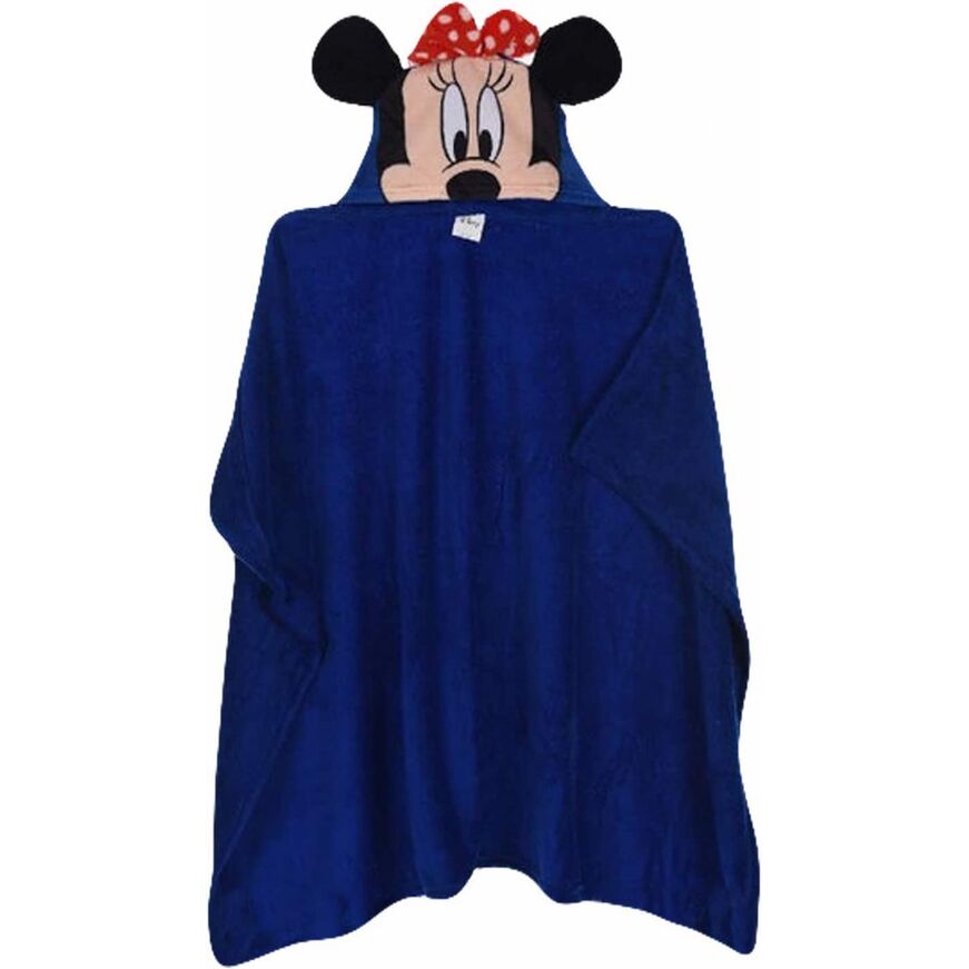 Manta coralina azul Minnie Mouse Disney con capucha 80 x 120 cm