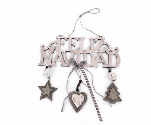 Cartel decoración Navidad Feliz Navidad 31 x 28 cm