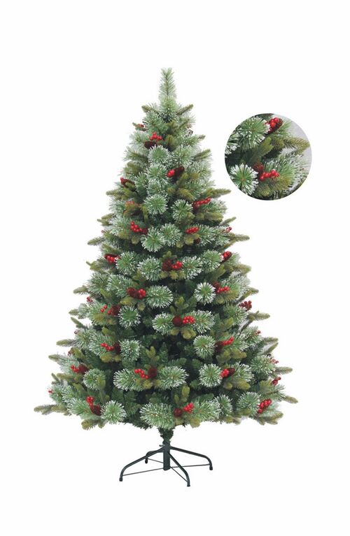 Árbol con muérdago decoración Navidad 150 cm 409 puntas