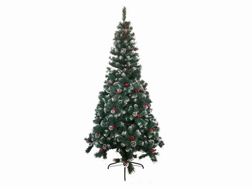 Árbol pino Navidad verde nevado 150 cm 450 puntas