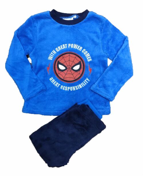 Pijama largo coralina azul claro Spiderman Marvel