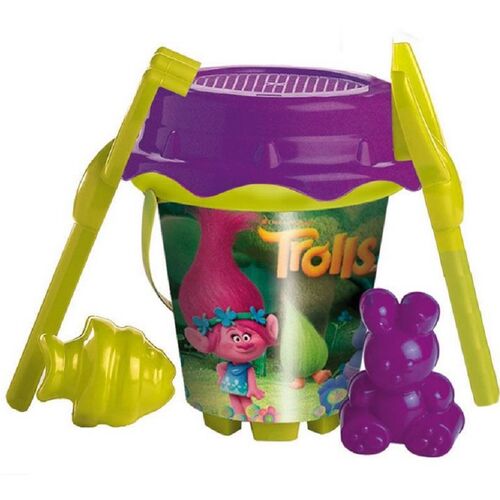 Cubo Playa con accesorios Trolls