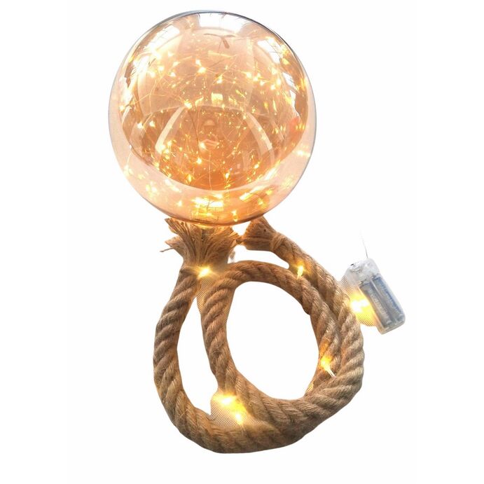 Bola 39 leds oro cuerda colgante 20 cm