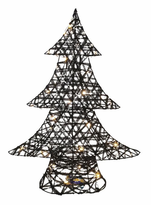 Árbol 30 leds blanco cálido decoración Navidad 48 x 40 x 8.5 cm