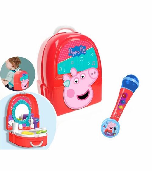 Set micro y camerino portátil Peppa Pig 14 x 33 x 28 cm