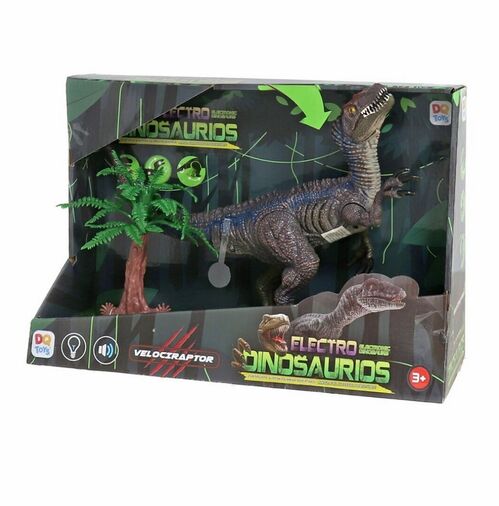 Dinosaurio velociraptor andador luz y sonido 31 x 23 x 8 cm