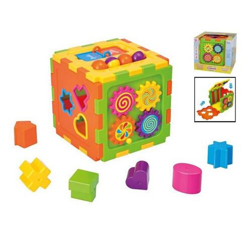 Cubo actividades formas y colores 20 x 18 x 18 cm