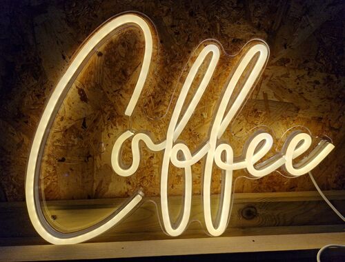 Cartel led sumergible decoración exterior "Coffee" 40.5 x 30 cm