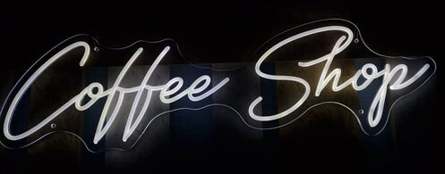 Cartel led sumergible decoración exterior "Coffee Shop" 100 x 28 cm