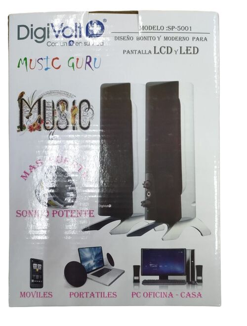 Altavoces pantalla LCD y Led "Music Guru"