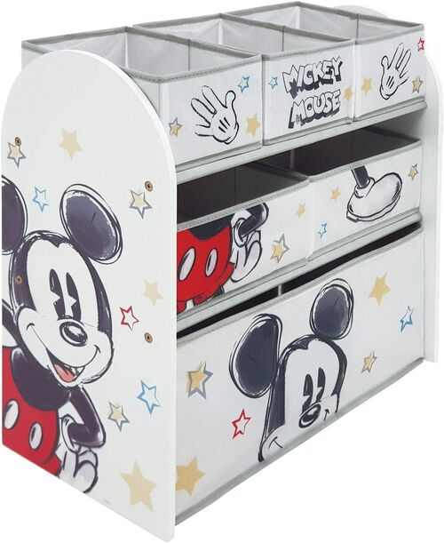 Organizador de madera con 6 cubetas Mickey classic 62 x 30 x 60 cm